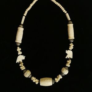 Carved Bone Necklace
